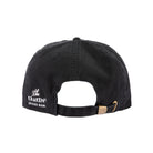 Back view of the Beware The Kraken Hat with The Kraken Spiced Rum logo in white embroidered on the side and buckle adjustments