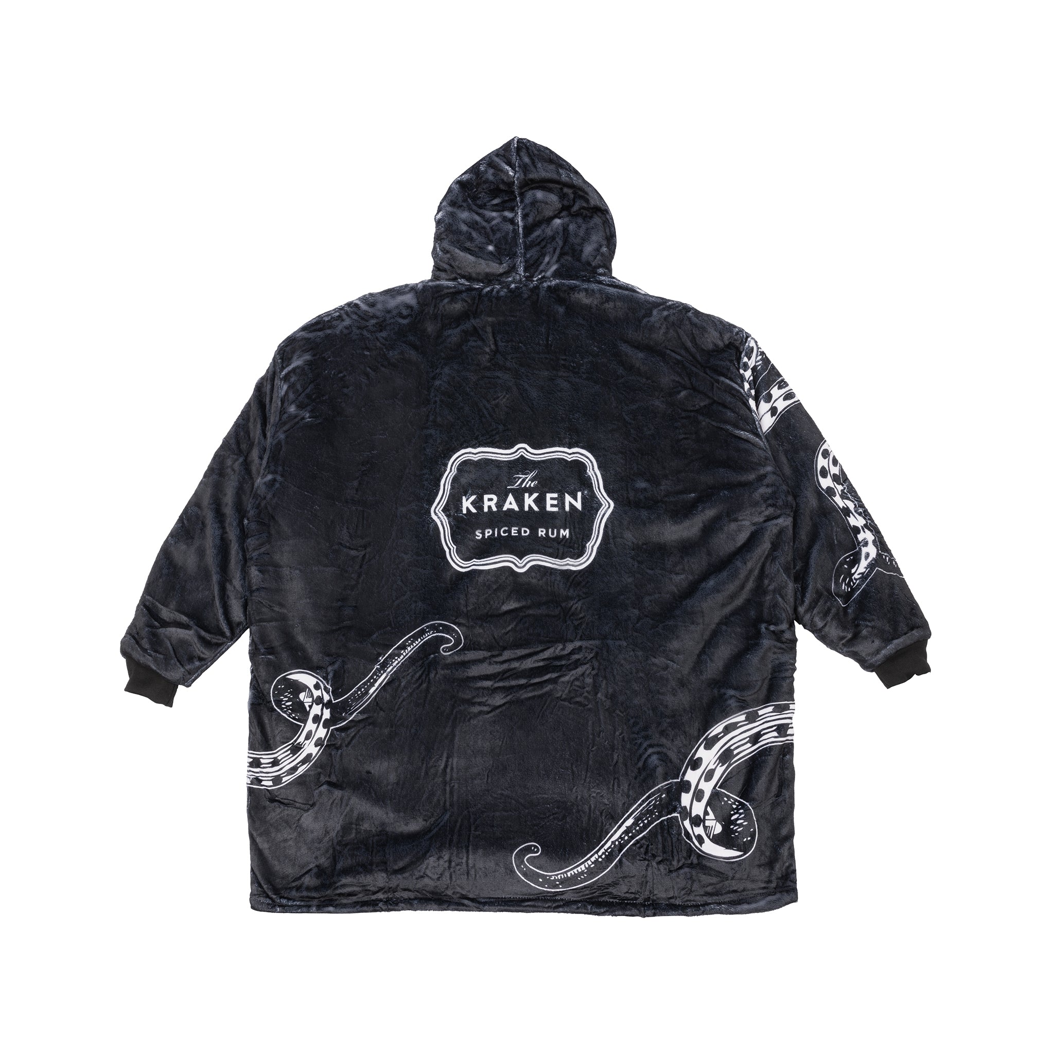 A back view flatlay of the Kraken-uggie on a white background