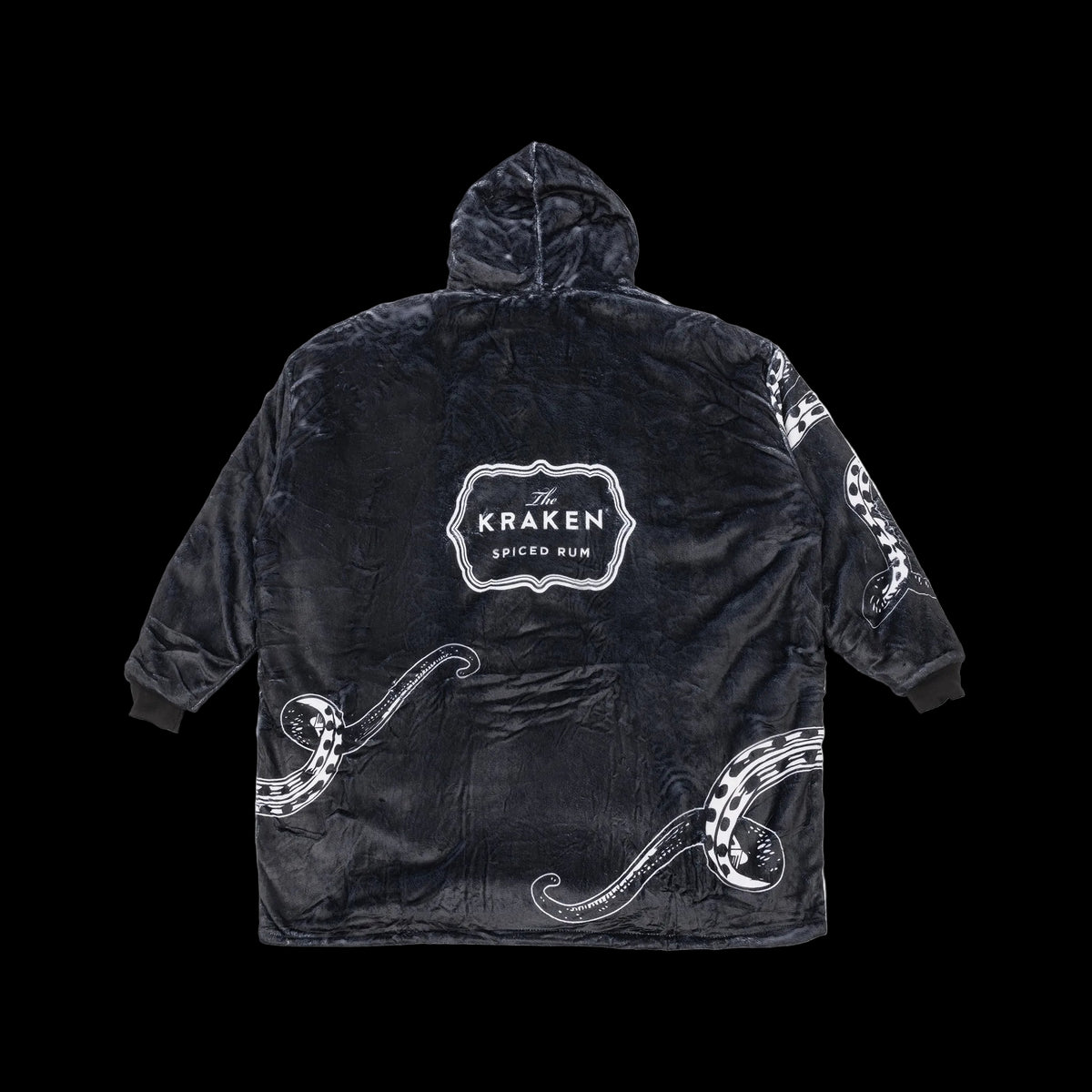 A back view flatlay of the Kraken-uggie on a white background
