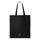 Back of the black tote bag featuring The Kraken Spiced Rum logo in white.