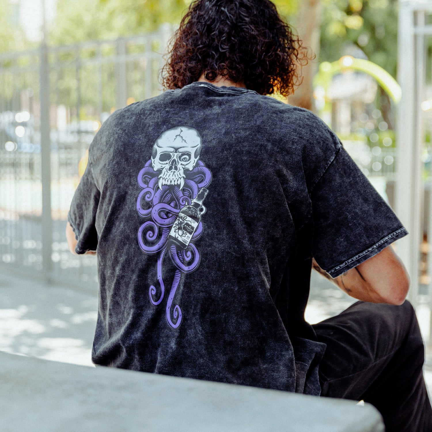 Artist of the Abyss: Thomas Fernandez Acid Wash Tee – Kraken Rum