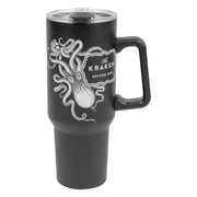 A front view image of a Kraken tumbler on a white background
