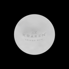 Kraken Spiced Rum label on a black background