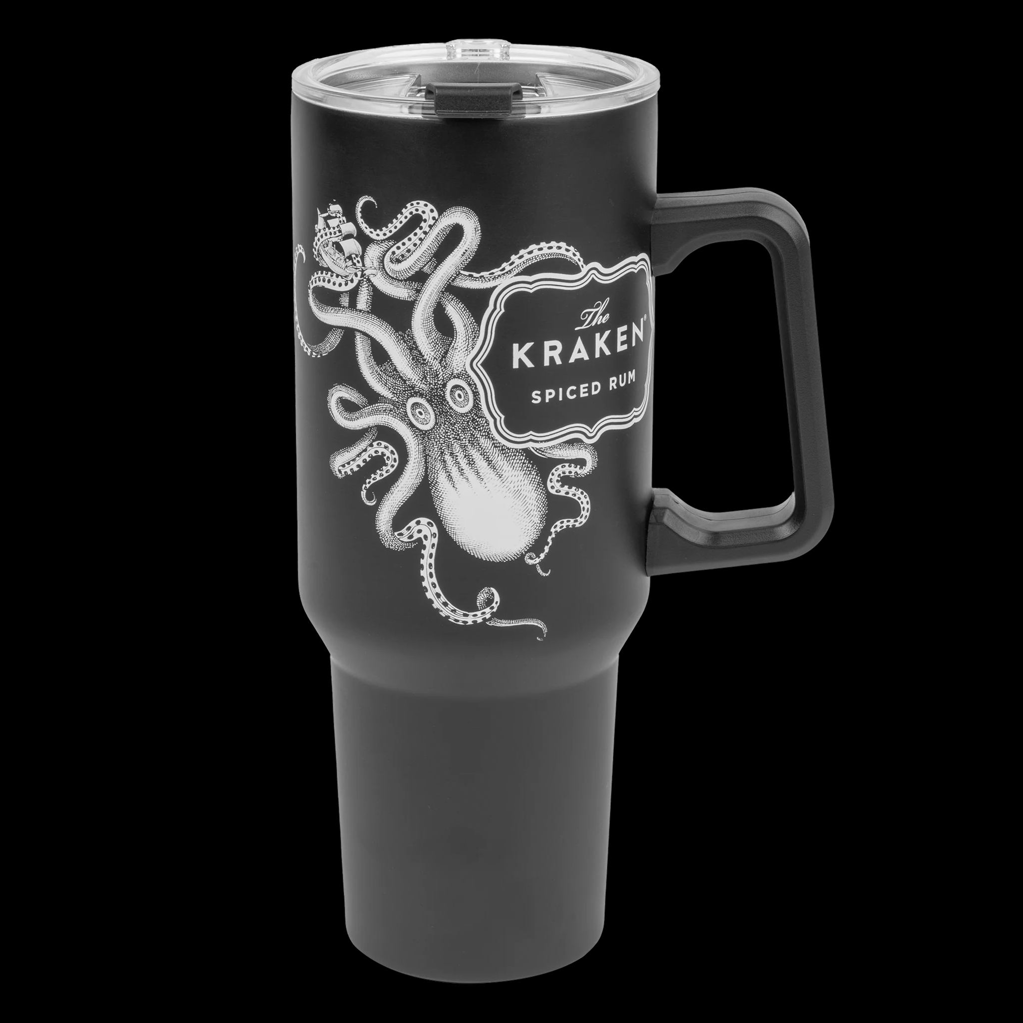 A front view image of a Kraken tumbler 
